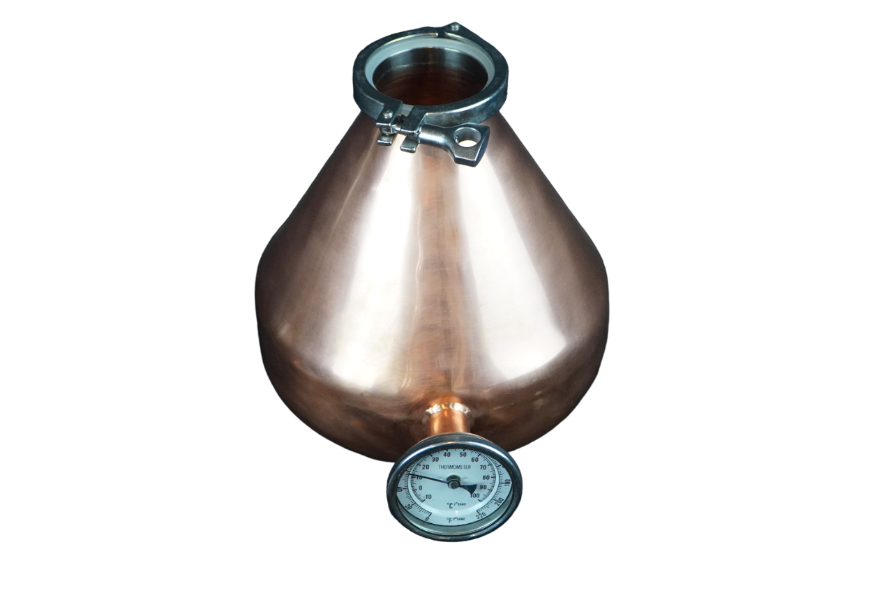 Copper Whiskey or Brandy Helmet (3" x 3" Tri-Clamp Ends)